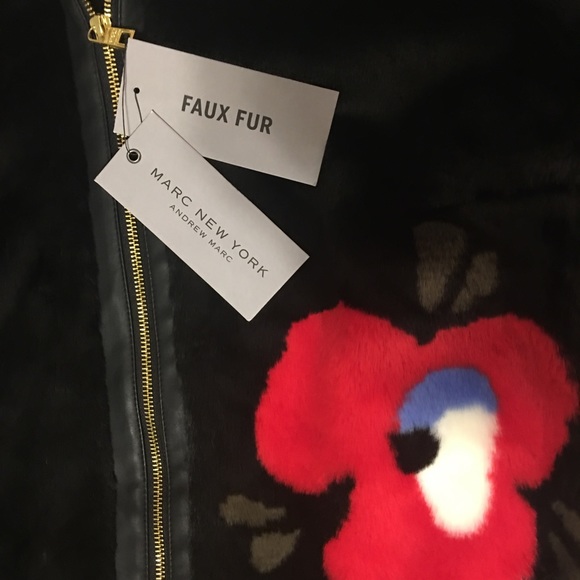 ANDREW MARC FAUX FUR JACKET - Picture 3 of 8